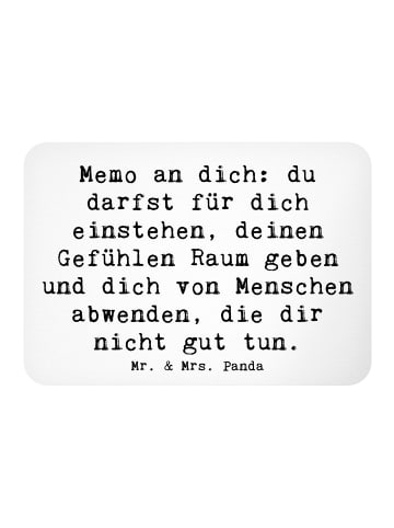 Mr. & Mrs. Panda Fridge Magnet Spruch Gefühle Freiheit mit Spruch in Weiß