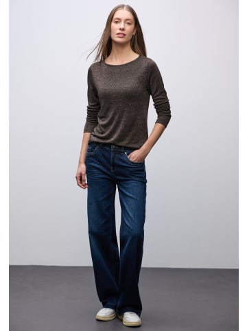 Street One Langarmshirt in schoko silber - 0001