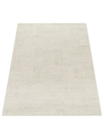 KADIMA DESIGN Teppich Kurzflor Unifarben Wohnzimmer in Creme