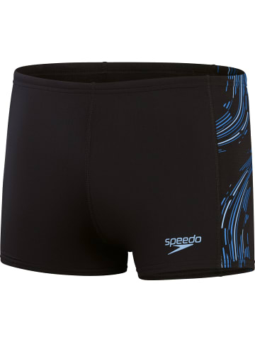 Speedo Kastenbadehose Tech Panel in black-curious blue-true cobalt