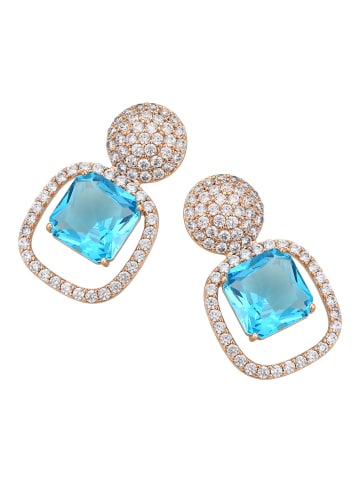 faina Women Earrings in Rose Gold Turquoise