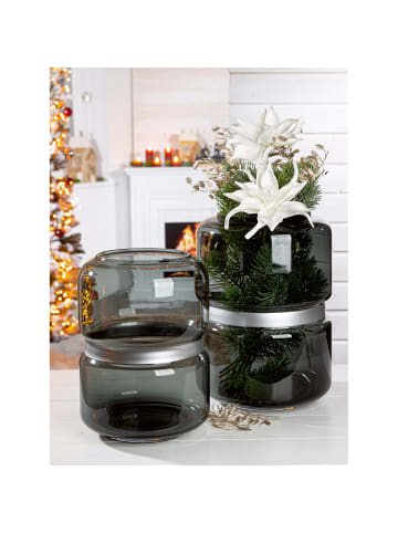 GILDE Vase Opti grau - (H) 35 cm