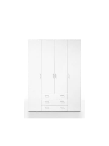 ebuy24 Kleiderschrank Spell Weiß 154 x 50 cm
