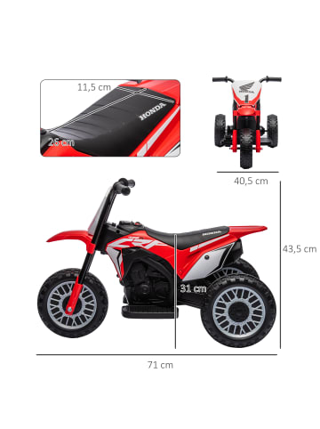 HOMCOM Elektro Kindermotorrad 1,5-3 Jahren Rot