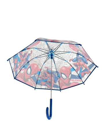 Spiderman Marvel Spider-Man Kinder Regenschirm transparent mit Metallgestell in Mehrfarbig
