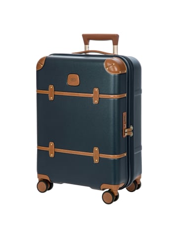 BRIC`s Bellagio - 4-Rollen-Kabinentrolley S 55cm (eucalyptus) in blue/tan
