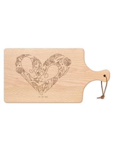 Mr. & Mrs. Panda Holzbrett Mäuse Herz ohne Spruch in Transparent