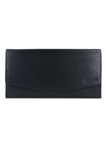 Esquire New Silk Geldbörse Leder 19 cm in schwarz
