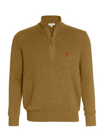 U.S. Polo Assn. Troyer Zip Pullover in BEIGE