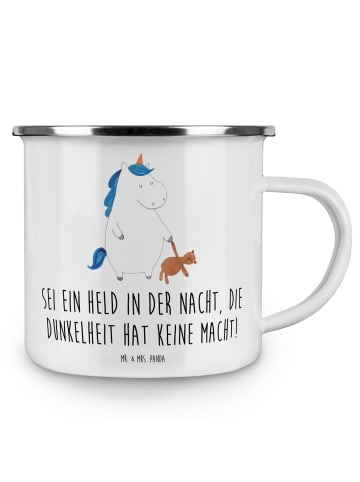 Mr. & Mrs. Panda Emaille Tasse Angst vor Dunkelheit überwinden m... in Weiß