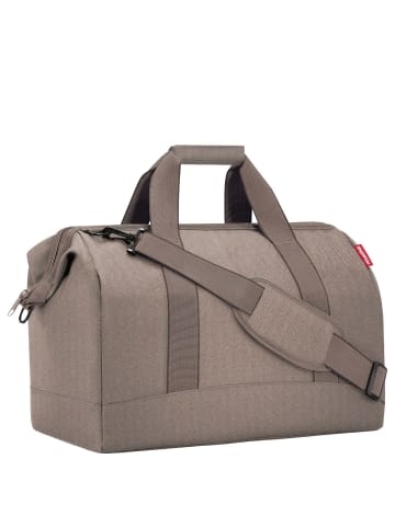 Reisenthel travelling allrounder L - Reisetasche 48 cm (summerstripes black) in herringbone mokka