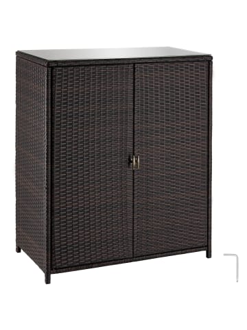 tectake Aluminium Gartenschrank Monza 84,5 x 40,5 x 103,5 cm, braun