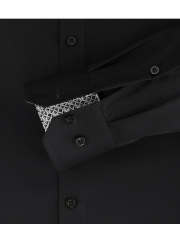 Venti Langarm FreizeitHemd für Herren in schwarz