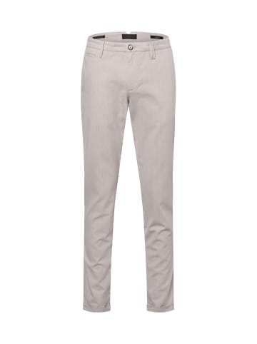 ALBERTO Stoffhose ROB Linen Stripe slim fit in kitt grau - 0001