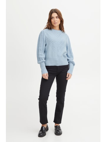 PULZ Jeans Strickpullover PZAMY - 50207167  Strickpullover mit Strukturmuster in Blau
