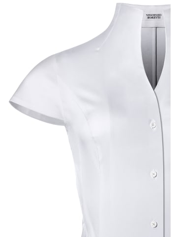 Vincenzo Boretti Bluse tailliert in weiß