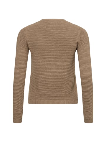 Marie Lund Strickjacke in taupe - 0002