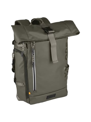 Camel Active Explore - Rolltop Rucksack L (blue) in khaki