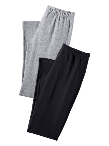 Vivance Active Caprileggings in 1x hellgrau-meliert, 1x schwarz