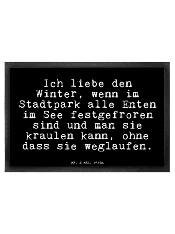 Mr. & Mrs. Panda Schmutzfangmatte waschbar Ich liebe den Winter,... in Schwarz