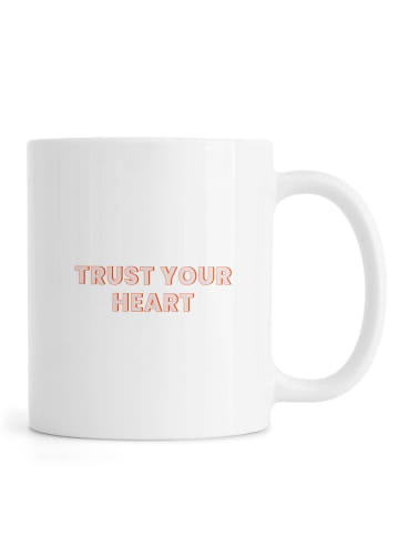 Juniqe Tasse "Trust Your Heart" in Schwarz & Weiß