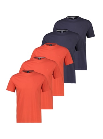 Lerros T-Shirt Basic in Rot / dunkelblau