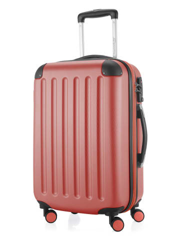 Hauptstadtkoffer Spree - Koffer Flugzeug Trolley Handgepäck Hartschale TSA 42L in Korall