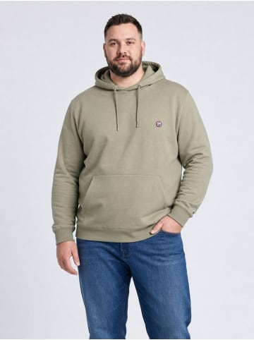Petrol Industries Baumwoll-Hoodie in großen Größen steelview in Grün