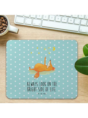 Mr. & Mrs. Panda Mouse Pad Fuchs Sterne mit Spruch in Türkis Pastell