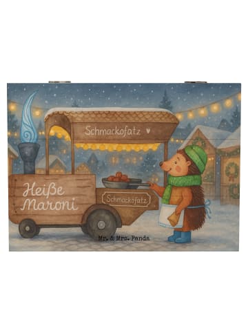 Mr. & Mrs. Panda Box Igel Maronen Design ohne Spruch in Weiß