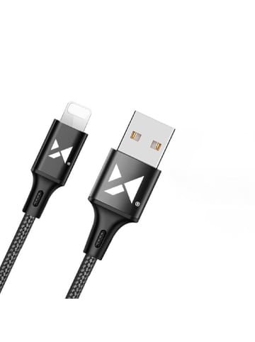 Wozinsky Ladekabel USB Kabel - iPhone Anschluss 2.4A 1m Schwarz in Schwarz