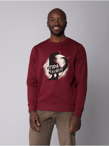 wat? Apparel Sweatshirt Opasaurus in Weinrot