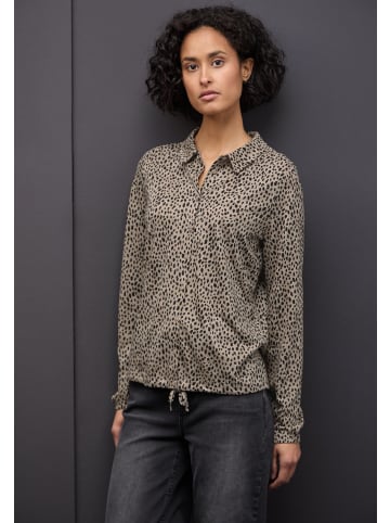 Street One Bluse in beige schwarz