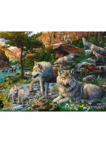 Ravensburger Ravensburger Puzzle 1.500 Teile Wolfsrudel im Frühlingserwachen in bunt