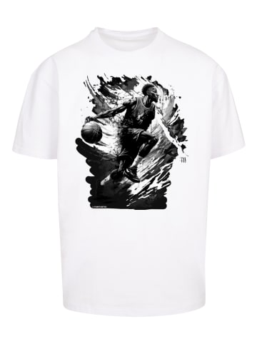 F4NT4STIC T-Shirt Basketball Splash Sport OVERSIZE TEE in weiß