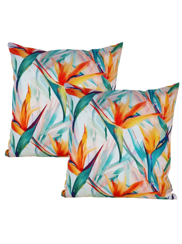 JACK 2er Set Outdoor Kissenhülle 45x45cm Motiv in Strelitzia