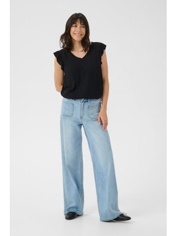 Kaffe Bluse kurzarm KAciara Regular fit in Black Deep
