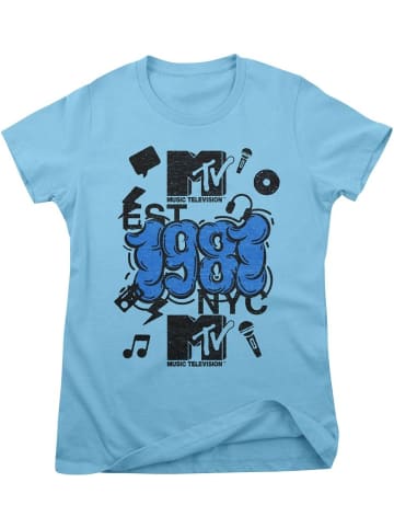 MTV Shirt "MTV NYC 1981 Girly Tee" in Blau