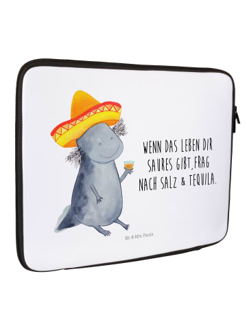 Mr. & Mrs. Panda Notebook Tasche Axolotl Tequila mit Spruch in Weiß