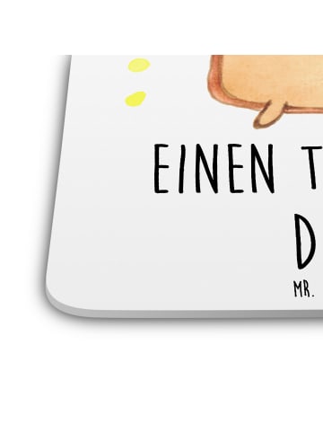 Mr. & Mrs. Panda Untersetzer Toast Party mit Spruch in Weiß
