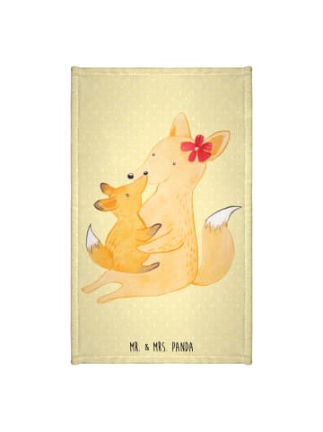 Mr. & Mrs. Panda Mini-Handtuch Fuchs Mama ohne Spruch in Gelb Pastell