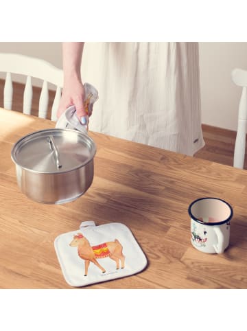 Mr. & Mrs. Panda Topflappen Alpaka Stolz ohne Spruch in Weiß