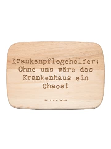Mr. & Mrs. Panda Schneidebrett Spruch Krankenpflegehelfer Chaos ... in Transparent