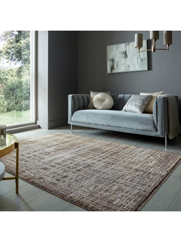 KADIMA DESIGN Teppich Kurzflor Strapazierfähig ADUR Urban Style Geometrisch in Erdtöne