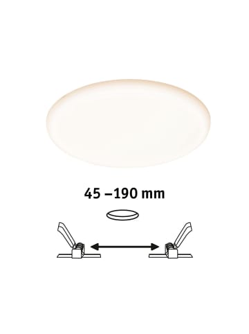 paulmann EB Panel Veluna VariFit IP44 14W 3 Step CCT in transparent - 185mm