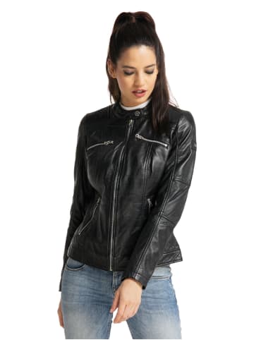 Bruno Banani Lederjacke LONG in Schwarz