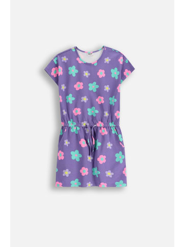 MOKIDA Kleid aus Sweatstoff mit kurzen Ärmeln in violett