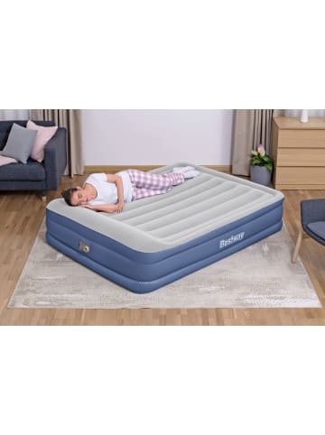Bestway TriTech® Doppelluftbett mit integrierter Elektropumpe in Blau ab 2 Jahre