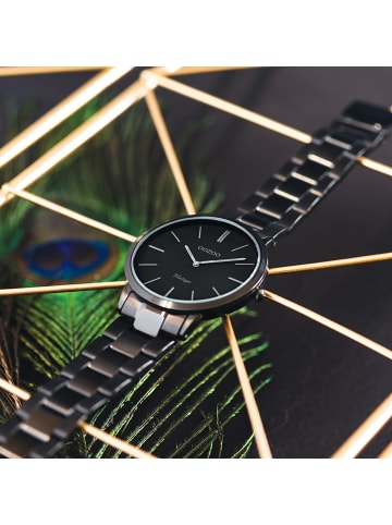 Oozoo Analog-Armbanduhr Oozoo Vintage Series schwarz groß (ca. 42mm)