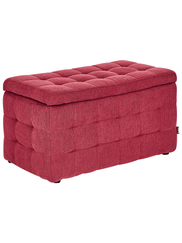 Beliani Ottomane MICHIGAN in Rot - (W) 74 x (H) 40 x (L) 42 cm